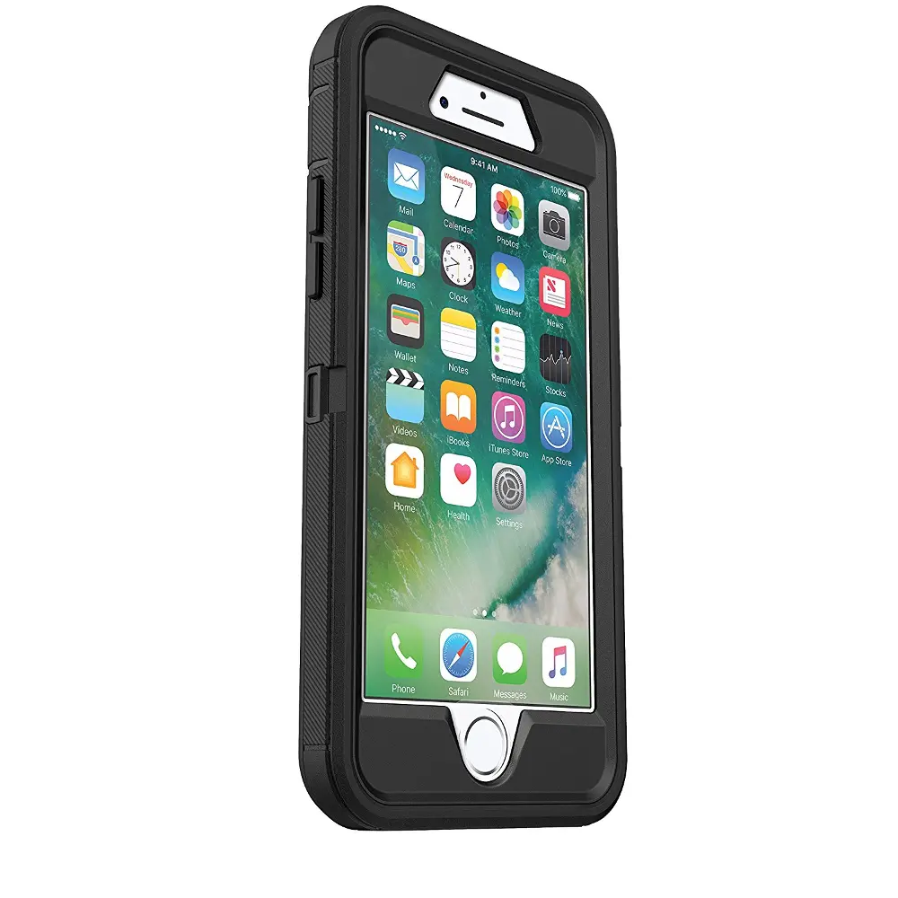 77-53892 OtterBox Defender Black iPhone 7 Case-1