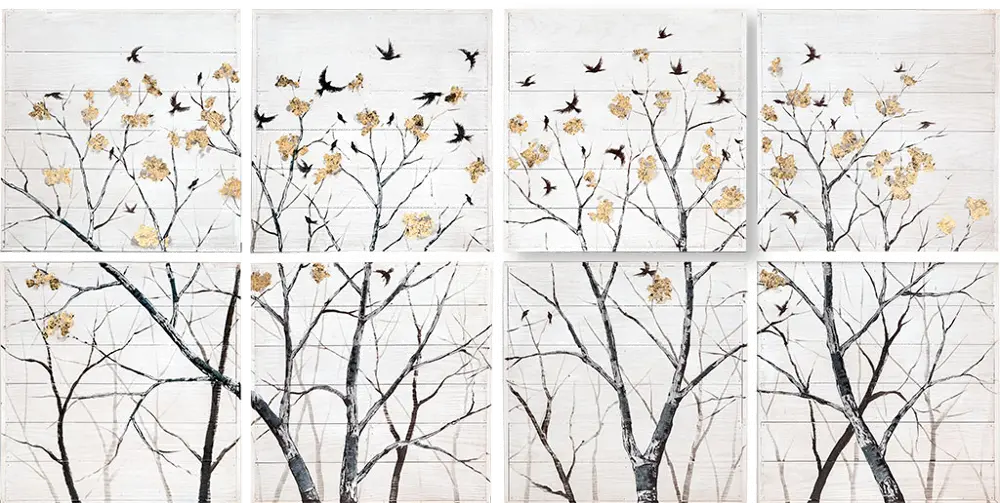 Set of 8 Surculus Tree Canvas Wall Art-1