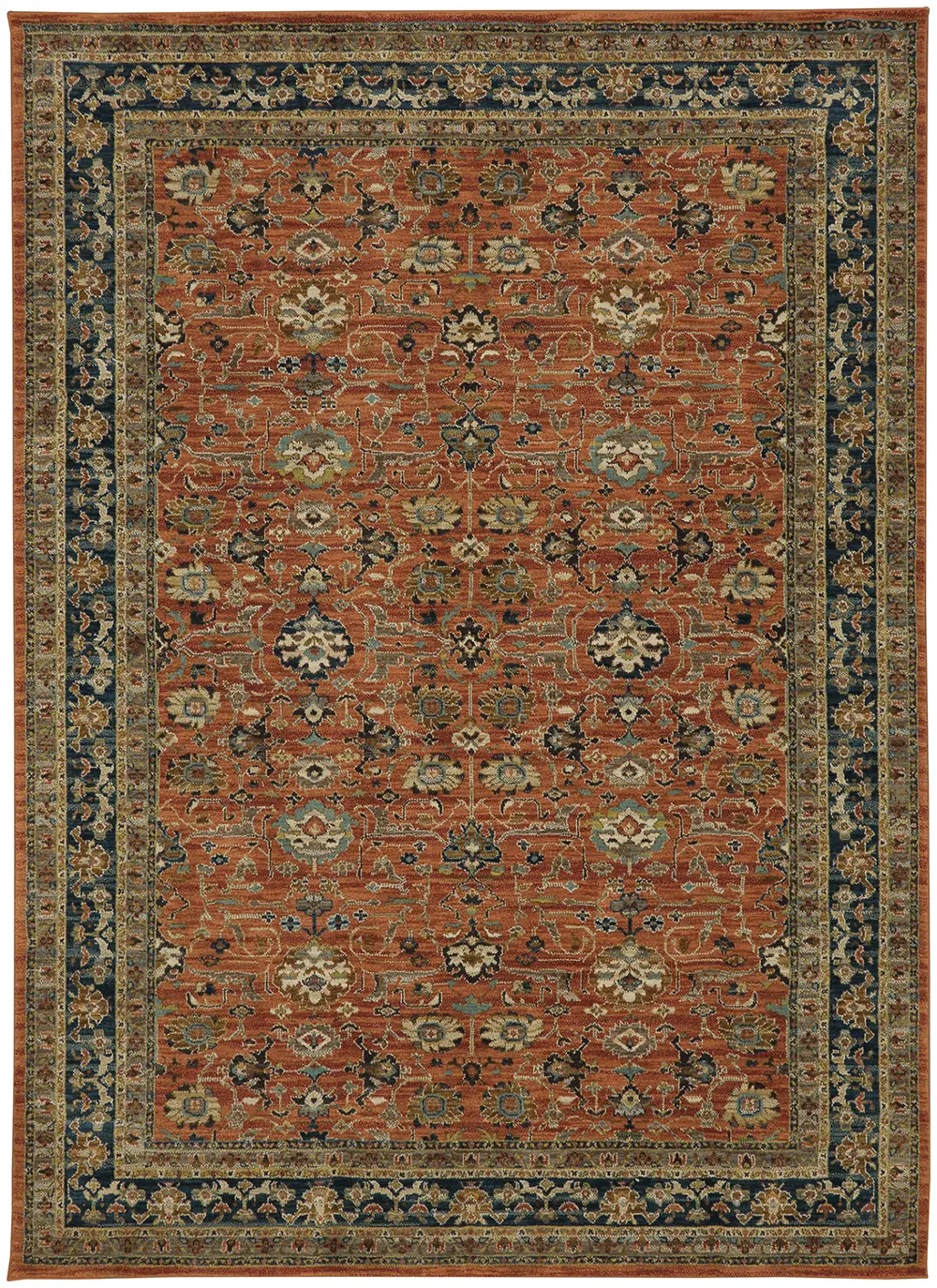 90936-20044/8X11/KER 8 x 11 Large Keralam Spice Red Area Rug - Spice Market-1
