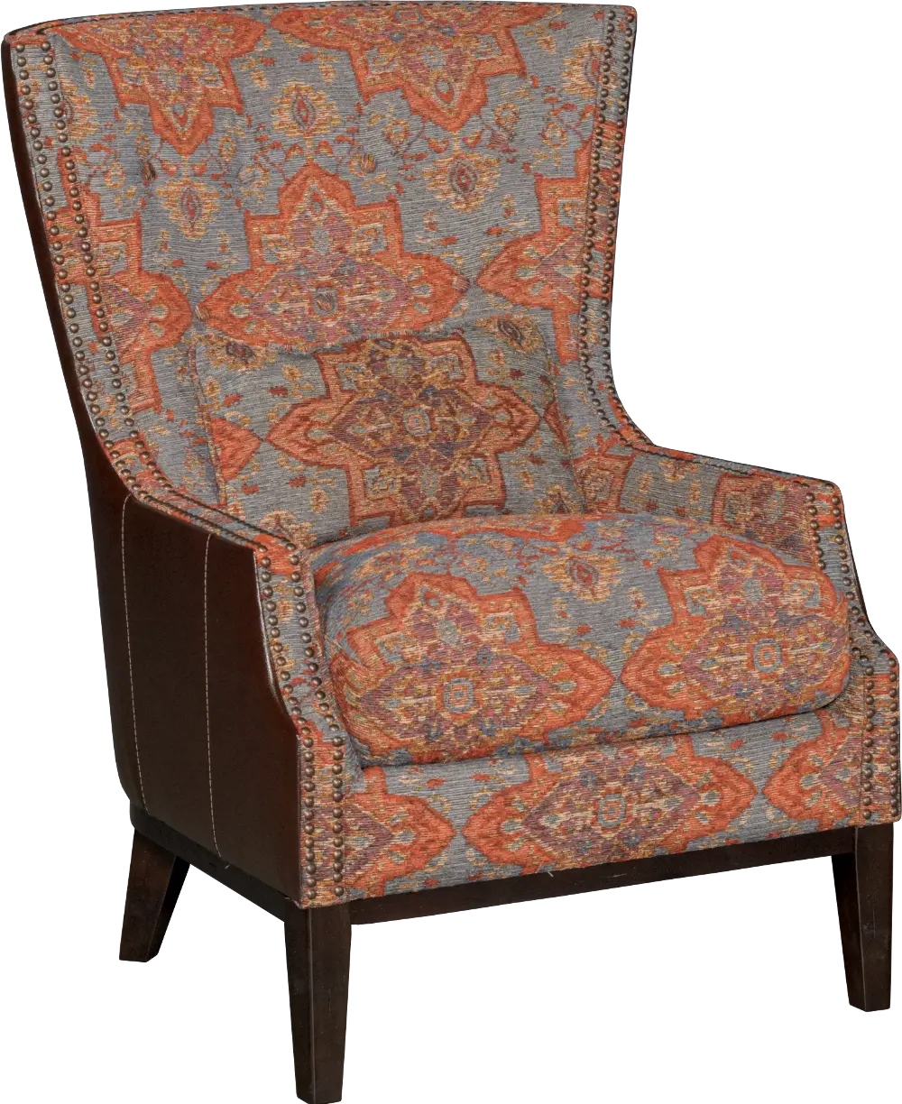 Serapi Patriot Blue & Red Accent Chair - Silas-1