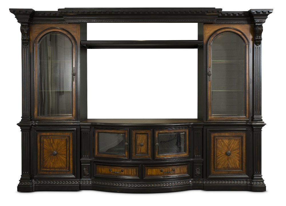 Grand Estates Brown 6 Piece Entertainment Center