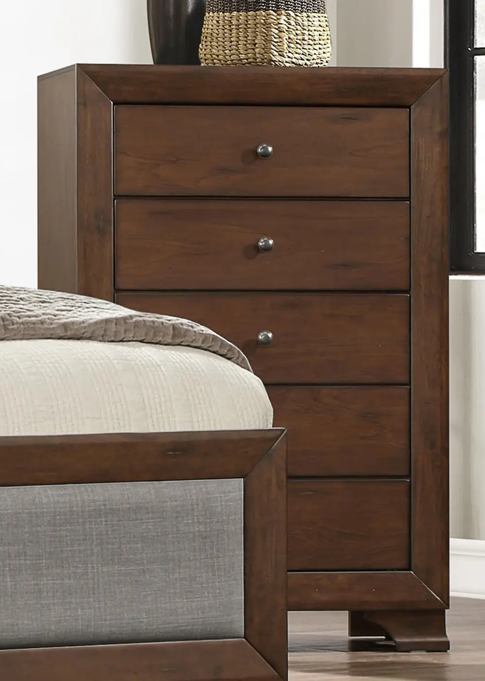 Brown Casual Contemporary Chest of Drawers - Jacob-1