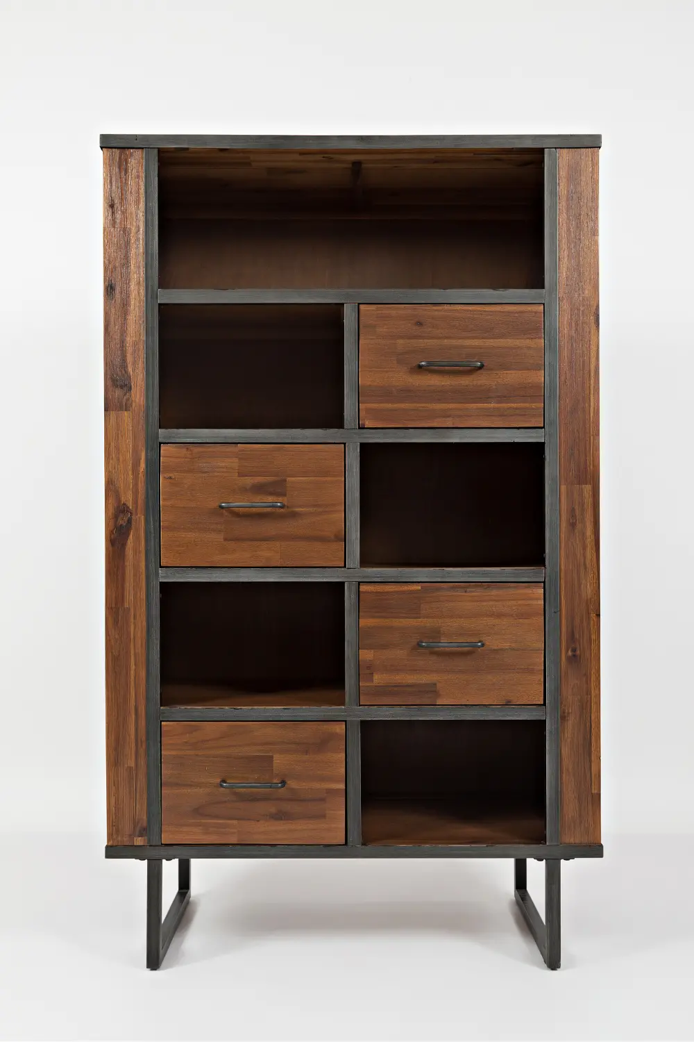 Hickory Brown 4 Drawer Bookcase - Studio 16-1
