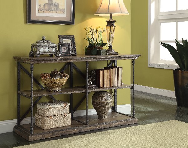 60 Inch Rustic Hylas Medium Brown TV Stand
