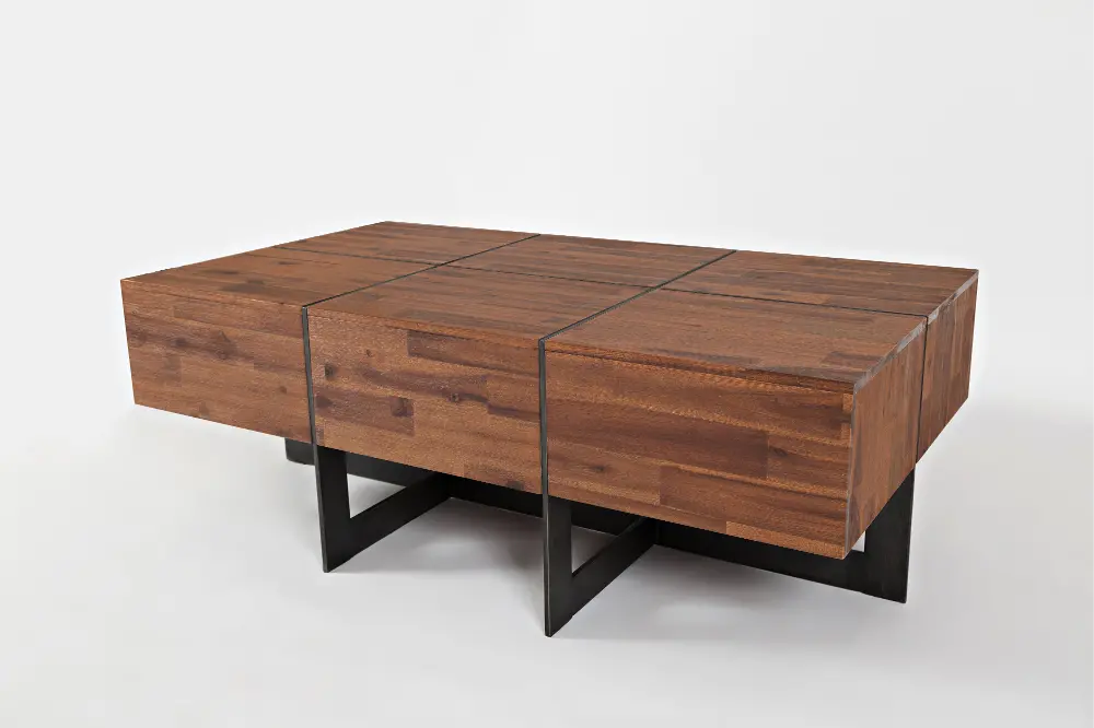 Floating Hickory Brown Coffee Table - Studio16-1
