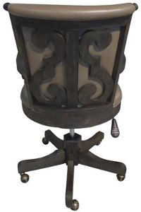 upholstered office chair on wheels bellamy rc willey furniture store