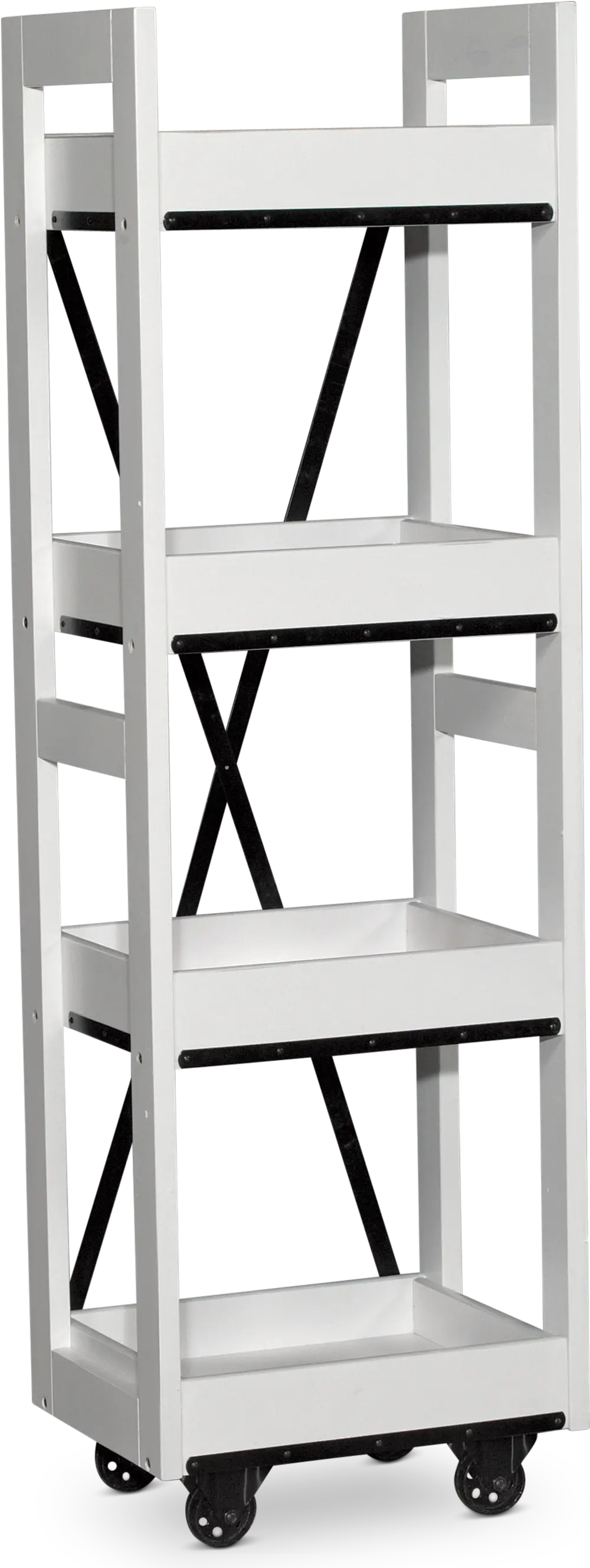 EB140AW Modern White Bookcase - Urban Options-1