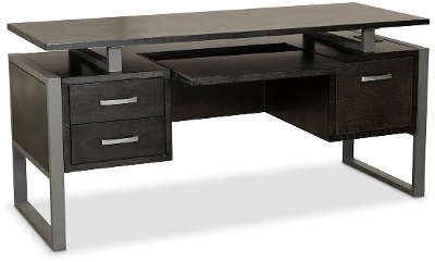 64 Inch Charcoal Modern Office Desk Mar Vista Rc Willey 64 Inch Charcoal Modern Office Desk Mar Vista