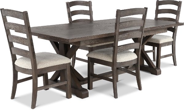 Dining Room Sets Furniture Rc Willey Charcoal 5 Piece Dining Set Paladin