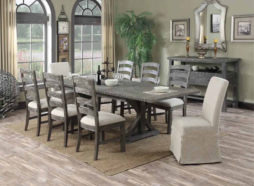 Charcoal 9 Piece Dining Room Set - Paladin-1