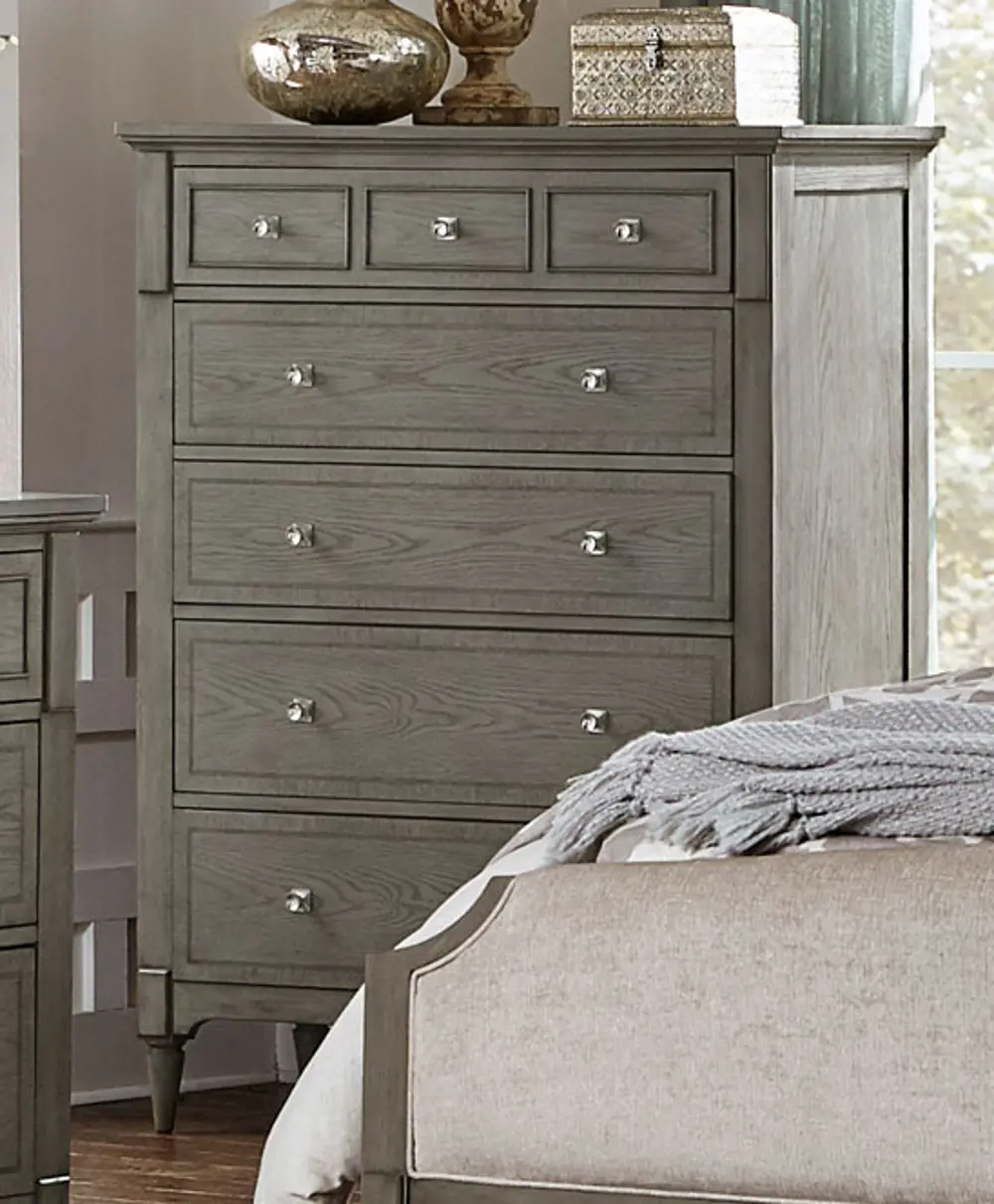 Gray Classic Traditional Chest of Drawers - Albright-1