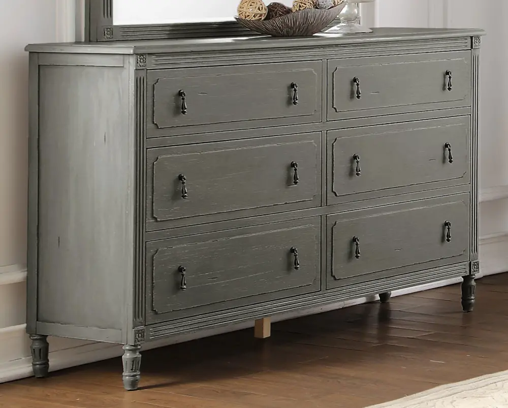 Classic Antique Gray Dresser - Aviana-1
