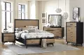 Raku Brown and Black 4 Piece Queen Bedroom Set