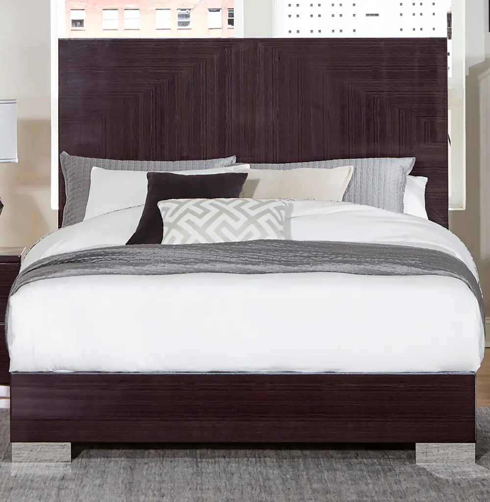 Plum Brown Modern Full Bed - Moritz-1