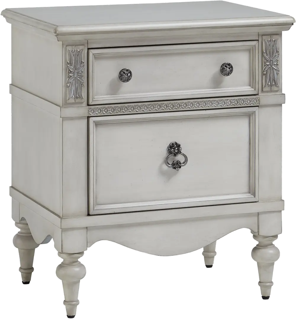 Antique White Traditional Nightstand - Giselle-1