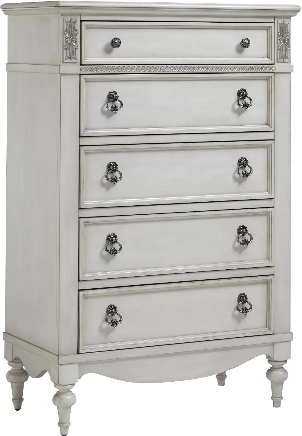 Antique White Traditional Chest of Drawers - Giselle-1