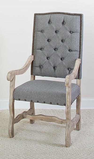Dining Arm Chairs Upholstered barn wash and gray upholstered dining arm chair - willow creek Dining Arm Chairs Upholstered barn wash and gray upholstered dining arm chair - willow creek