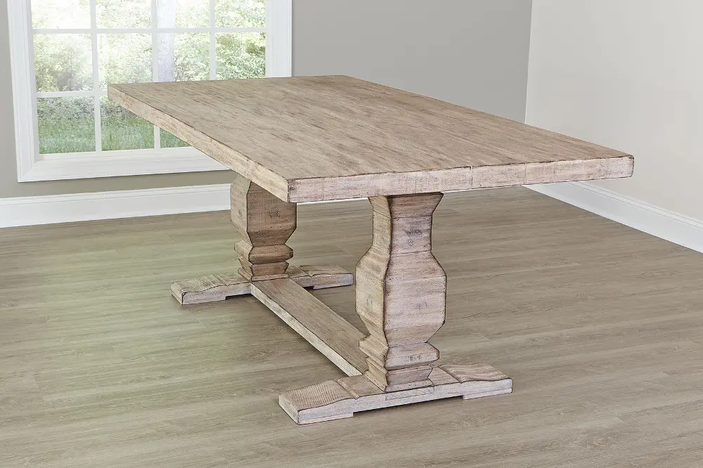 Barn Washed Trestle Table - Willow Creek Collection-1