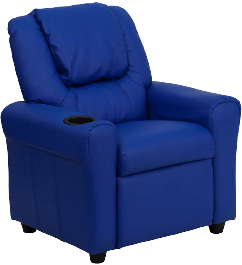 Mini Me Kids Blue Recliner with Cup Holder-1