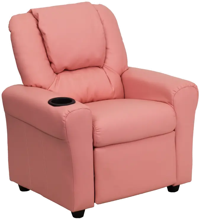 Photos - Chair Flash Furniture Mini Me Kids Pink Recliner with Cup Holder DG-ULT-KID-PINK 