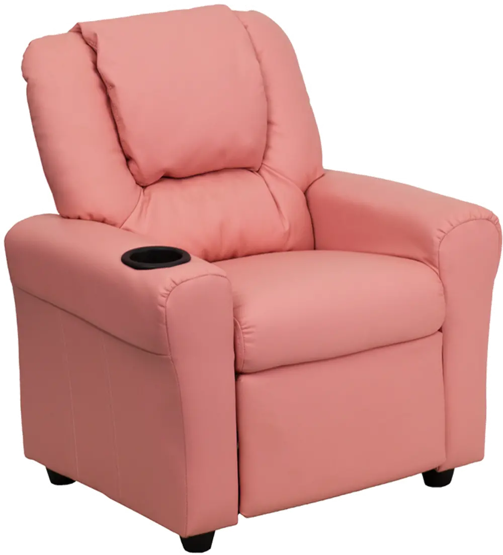 Mini Me Kids Pink Recliner with Cup Holder-1