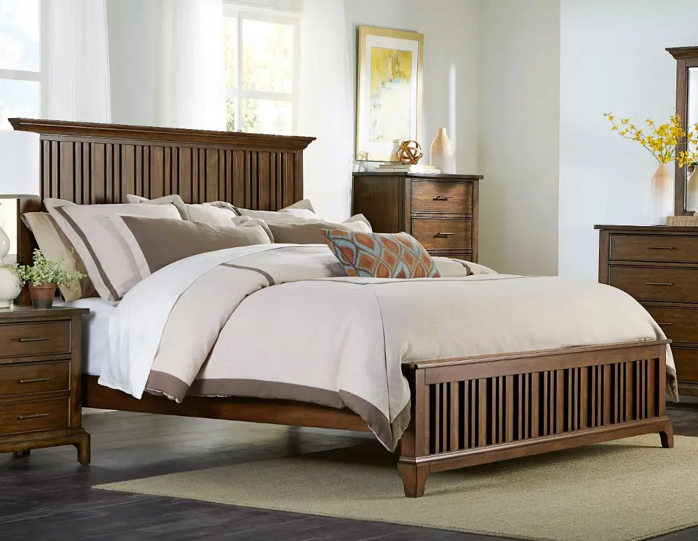 Cherry Brown Classic King Bed - Mill Creek-1