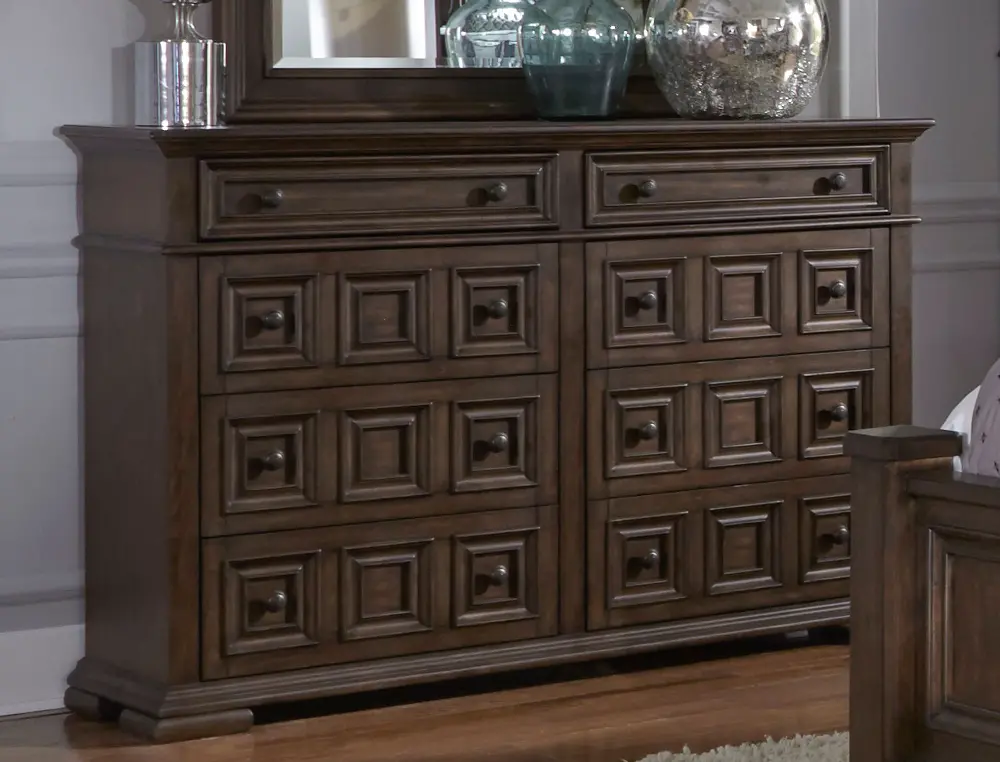 Cordovan Brown Traditional Dresser - Lucca-1