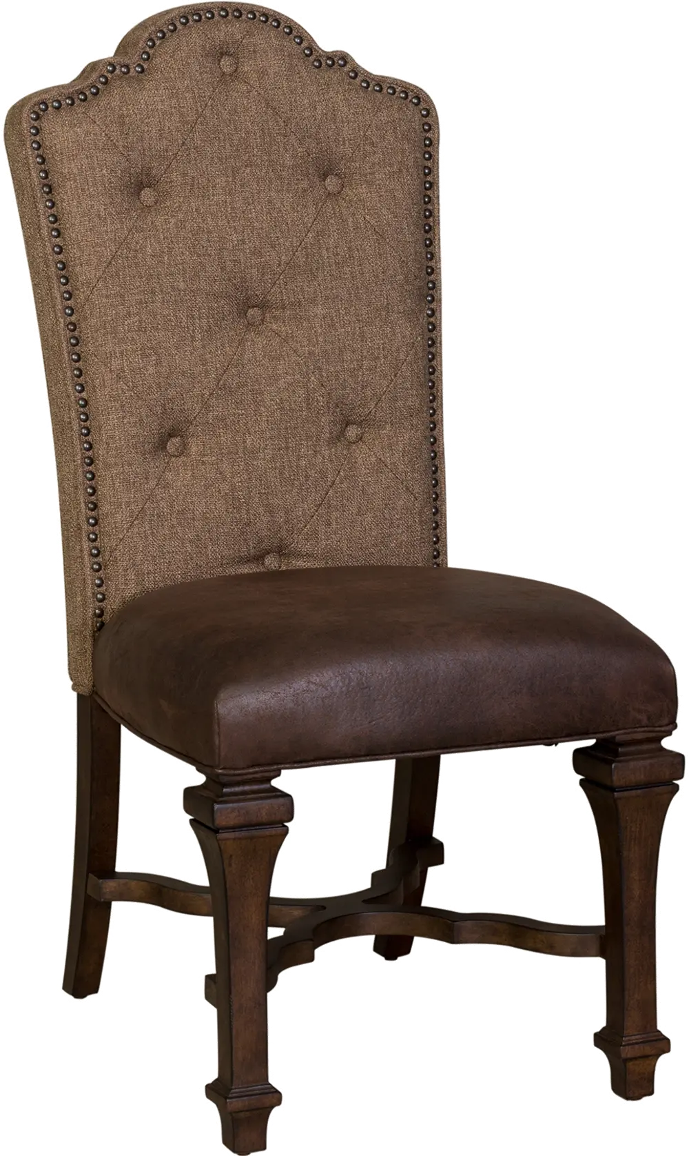 Cordovan Brown Tufted Dining Room Chair - Lucca-1