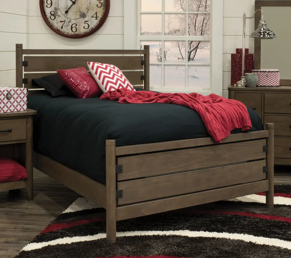 Contemporary Brown Twin Bed - Cottonwood Creek-1