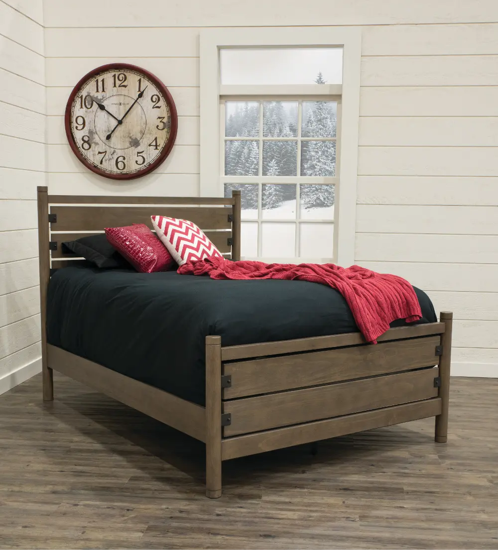 Contemporary Brown Full Bed - Cottonwood Creek-1