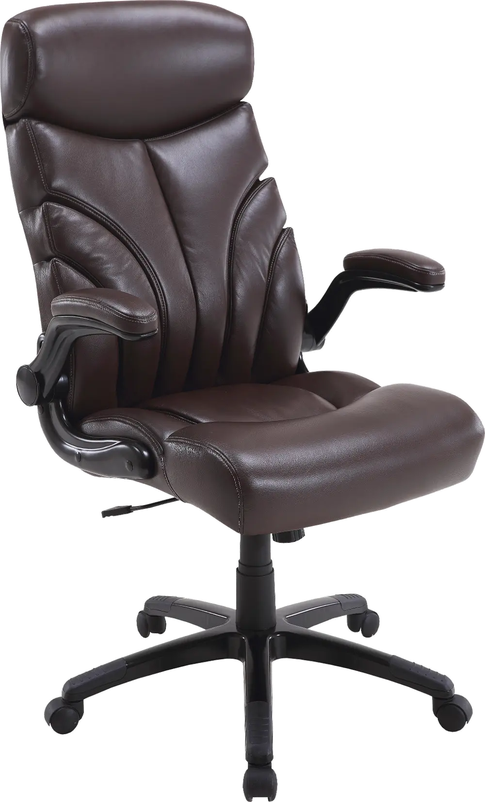 Mahogany Lift Arm Office Chair-1