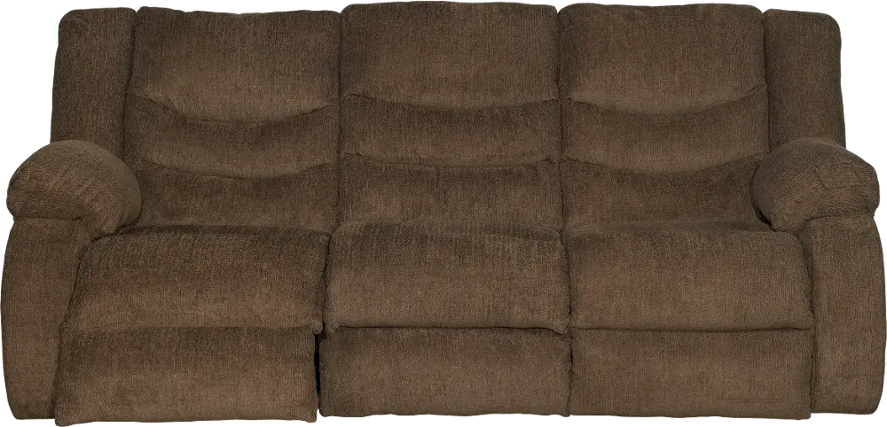 Tulen Chocolate Brown Dual Reclining Sofa-1
