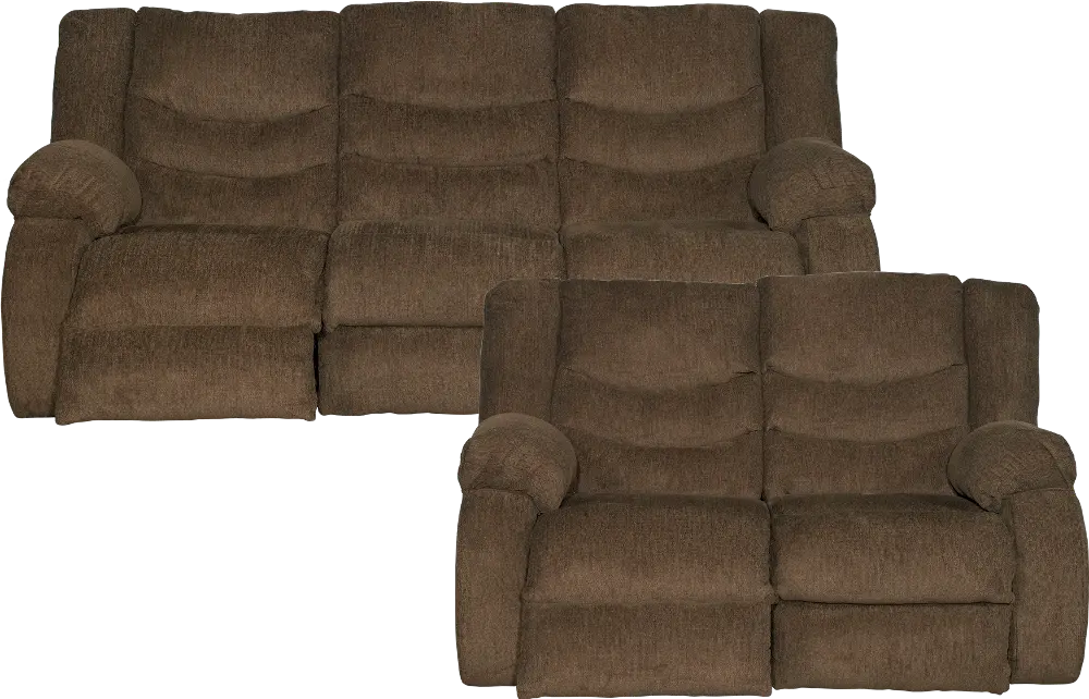 Chocolate Brown Dual Reclining Living Room Set - Tulen-1