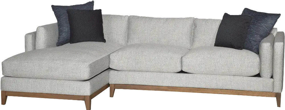 2PC/347/STONE/OPT2 Kelsey Gray 2 Piece Sectional Sofa with LAF Chaise-1