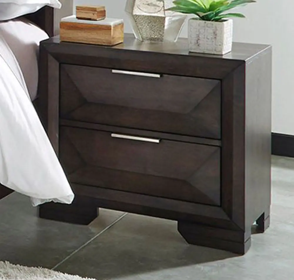 Cappuccino Brown Contemporary Nightstand - Newland-1