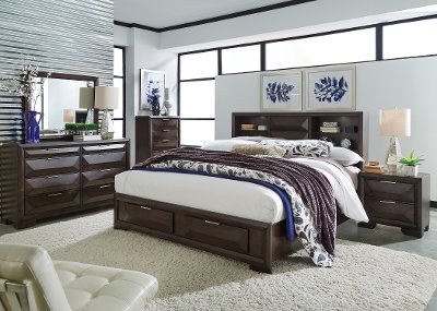 Cappuccino Brown Contemporary 6-Piece Queen Bedroom Set - Newland ... Cappuccino Brown Contemporary 6-Piece Queen Bedroom Set - Newland ...
