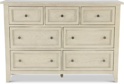 Weathered White 4 Piece Queen Bedroom Set Raelynn