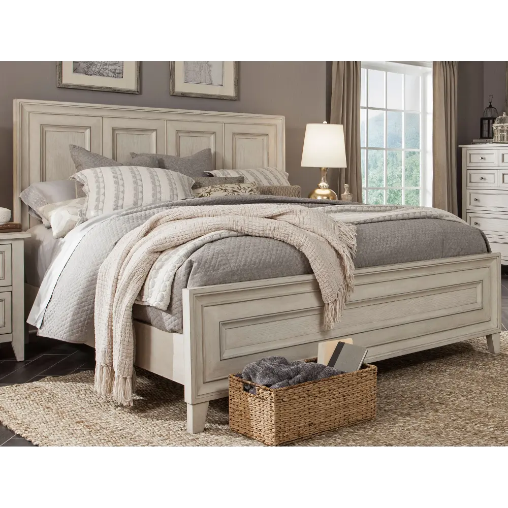 Raelynn White King Size Bed-1