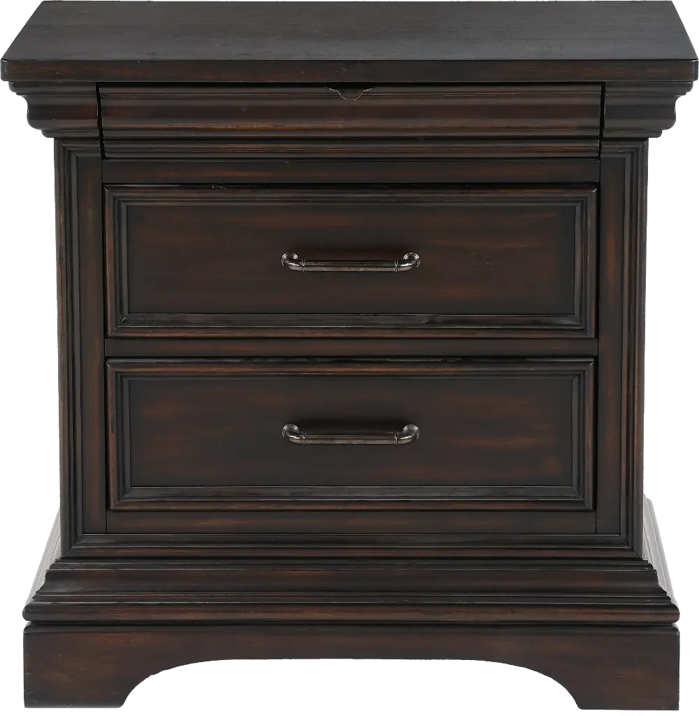 Caldwell Dark Brown Nightstand-1