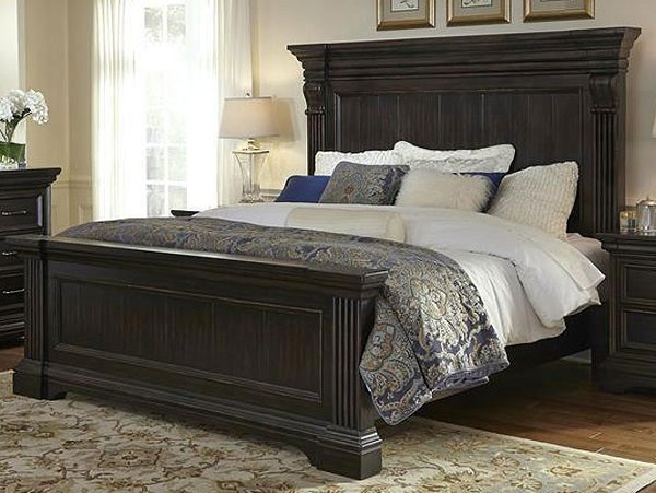 Caldwell Dark Brown King Size Bed Rc, Dimensions Of A California King Bed Frame