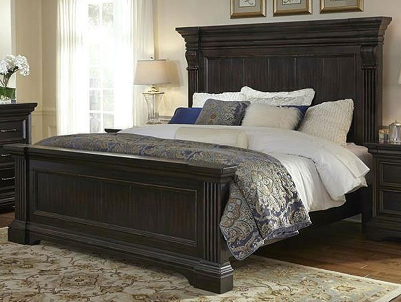 Caldwell Dark Brown King Size Bed Rc, Bed California King Size