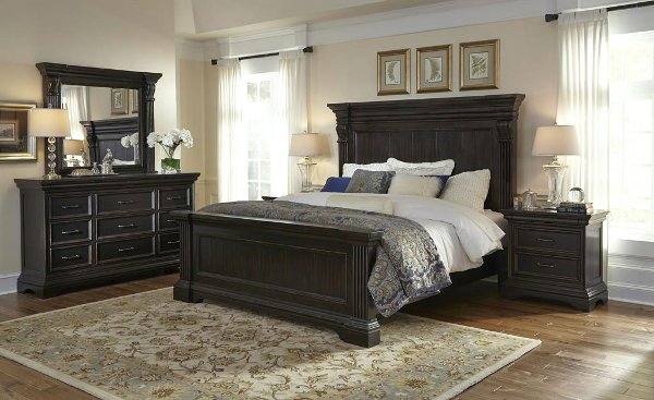 California King Bed Sets Rc Willey Furniture Traditional Molasses 4 Piece California King Bedroom Set Caldwell
