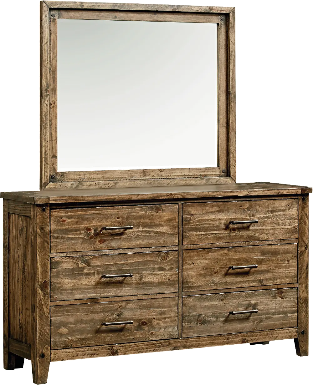 Rustic Casual Pine Dresser - Nelson-1
