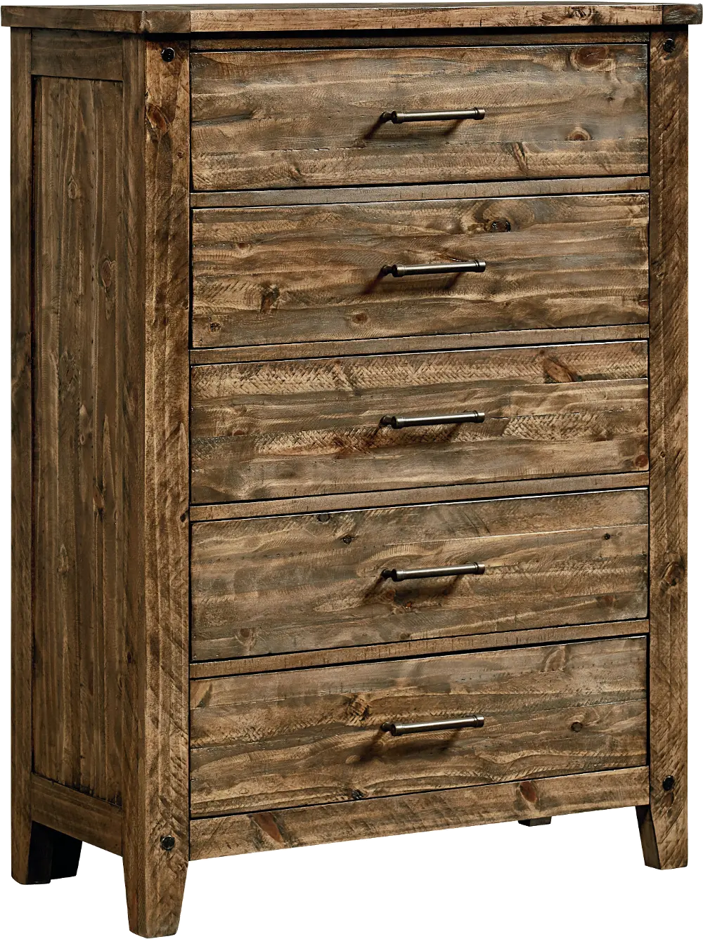 Rustic Casual Pine Chest of Drawers - Nelson-1