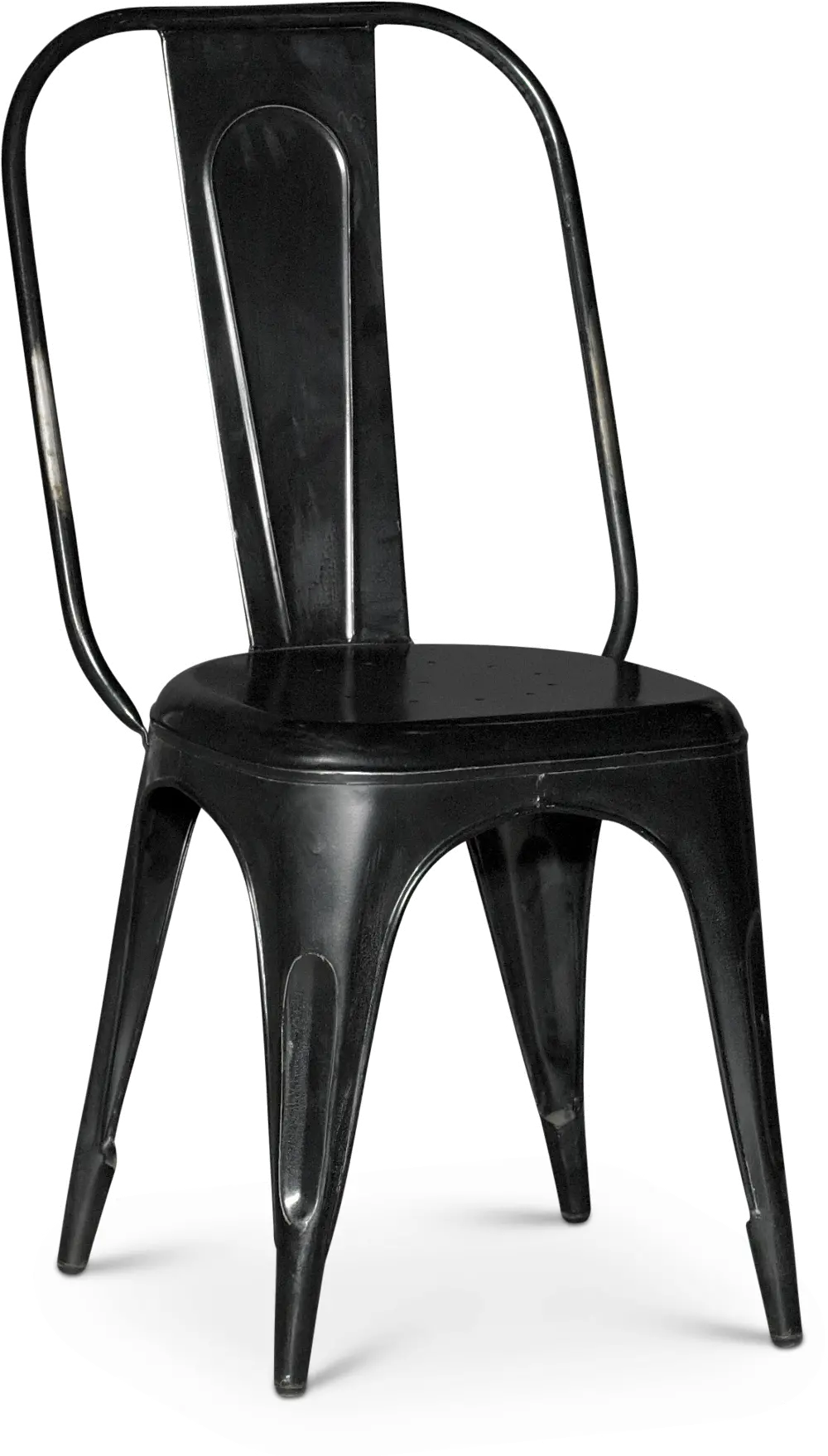 Black Metal Dining Chair - Iron -1
