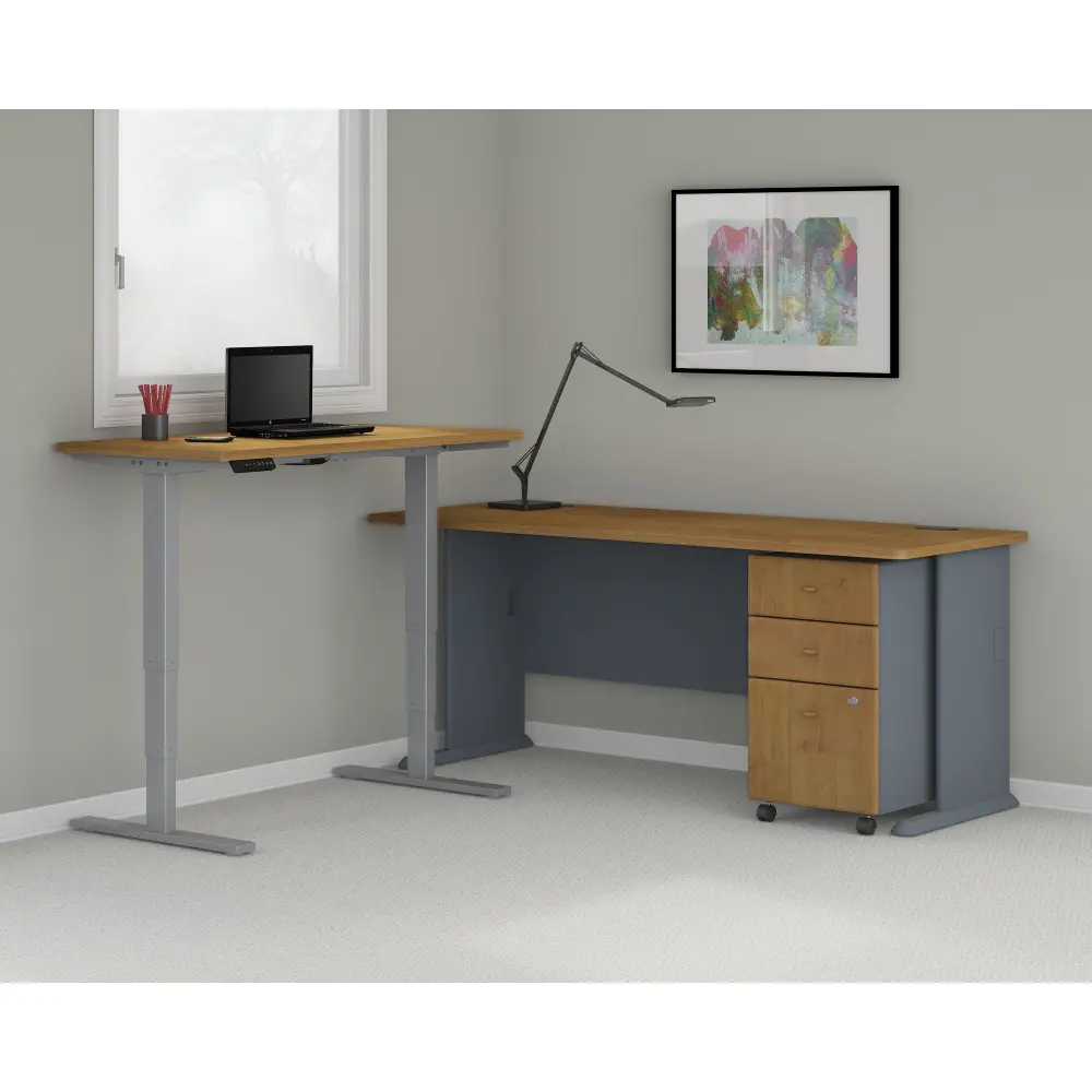 HET4830NCK 48W x 30D Natural Cherry Height Adjustable Standing Desk-1