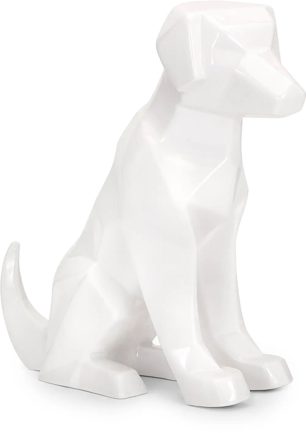 White Porcelain Dog Sculpture-1