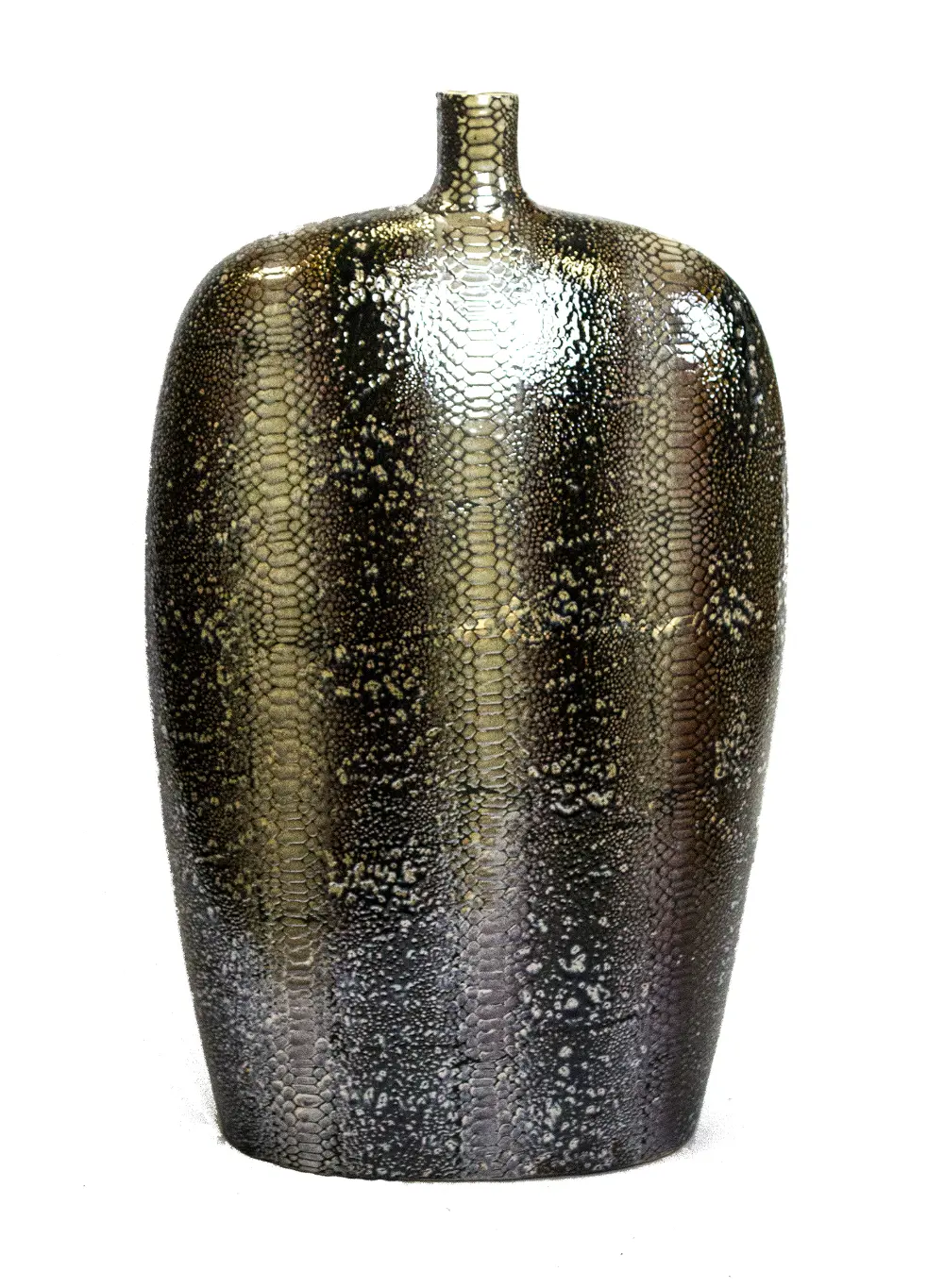 29 Inch Pearl and Brown Ceramic Vase-1