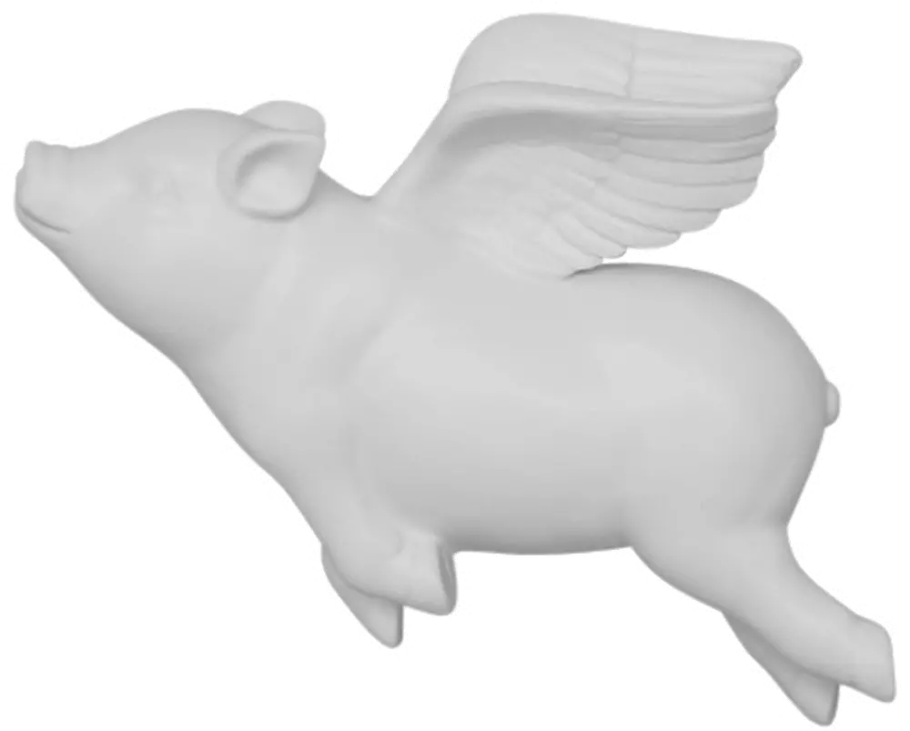 White Flying Pig Wall Decor-1