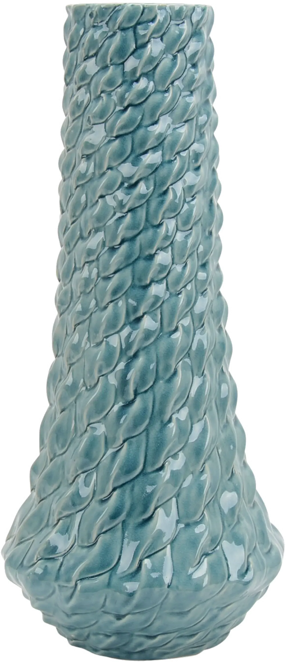 21 Inch Teal Blue Decorative Ceramic Vase-1